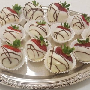 white chocolate strawberries
