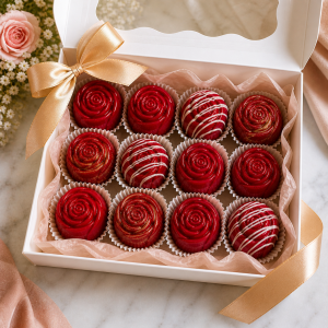 Strawberry Roses - One Dozen